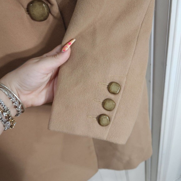Cabi Womens Coat Heritage Camel Brown Longline Double Breasted Trench Jacket M - Picture 9 of 14